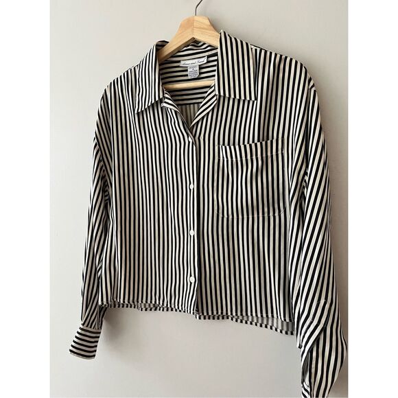 Vintage Silk Stripped Blouse - Picture 3 of 5
